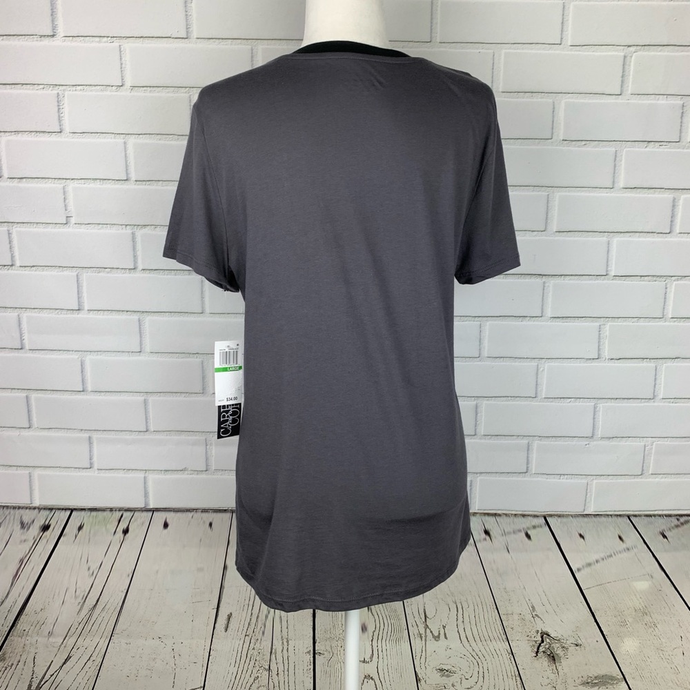 🔥CARBON COPY🔥Graphic Print “I’M EXCLUSIVE” Tee T-Shirt Gray Large NWT - Picture 5 of 5